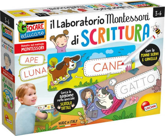 Laboratorio di scrittura Montessori Maxi - Lisciani Giochi e giocattoli/Giochi educativi e scientifici/Lettura e scrittura/Giochi di ortografia e sillabazione Eurocartuccia - Pavullo, Commerciovirtuoso.it