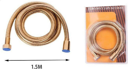 Laccio Tubo Flessibile Doccia Acciaio Dorato Universale Lunghezza 1,5 Mt Fai da te/Attrezzature per cucine e bagni/Impianti per la cucina/Accessori per lavelli Trade Shop italia - Napoli, Commerciovirtuoso.it