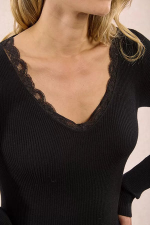 Pullover lavorato in maglia