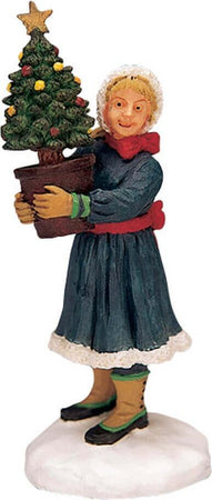L'albero più piccolo, personaggio per villaggio di Natale in poliresina Casa e cucina/Decorazioni per interni/Addobbi e decorazioni per ricorrenze/Decorazioni natalizie/Oggettistica MagiediNatale.it - Altamura, Commerciovirtuoso.it