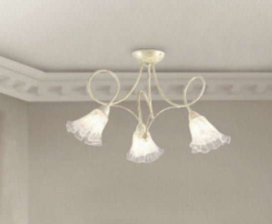 LAM---LAMPADA-A-SOSPENSIONE---AVORIO-ANTICO/VETRO-BIANCO-CON-BORDO-TRASPARENTE