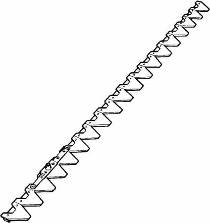 Lama 18 sezioni lughezza 1,35 mt adattabile a Nibbi