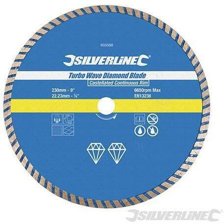 Lama a disco diamantata Turbo Wave per piastrelle per smerigliatrici angolari foro 22,23 mm