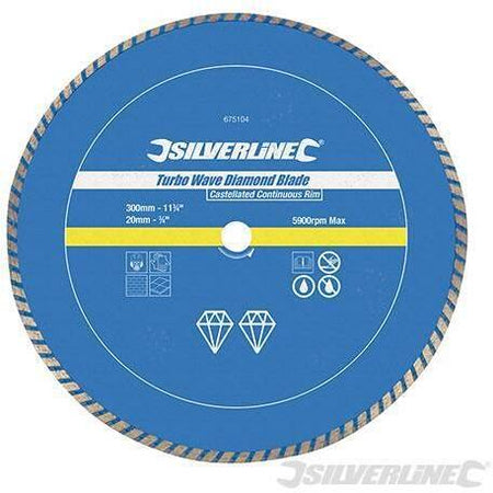 Lama a disco diamantata Turbo Wave per piastrelle per smerigliatrici angolari foro 22,23 mm