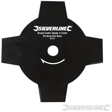 Lama a disco in acciaio al carbonio per decespugliatori 4 denti Silverline 25.4 mm