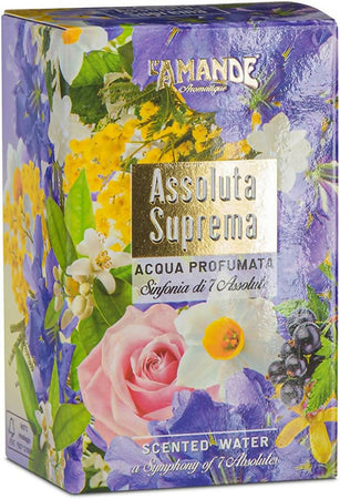 L'amande - Acqua Profumata Donna Spray Analcolica, Idratante Al Limone E Bergamotto - Lozione Rinfrescante E Agrumata Corpo Al Profumo Di Vaniglia, Mimosa E Gelsomino - Assoluta Suprema, 100 Ml