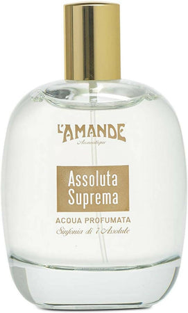 L'amande - Acqua Profumata Donna Spray Analcolica, Idratante Al Limone E Bergamotto - Lozione Rinfrescante E Agrumata Corpo Al Profumo Di Vaniglia, Mimosa E Gelsomino - Assoluta Suprema, 100 Ml