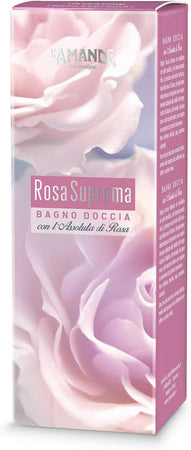 L'amande - Bagnoschiuma Donna Fresco Al Profumo Di Gelsomino E Mimosa, Docciaschiuma Gel Detergente E Idratante Corpo Delicato E Naturale, Bagno Schiuma Azione Emolliente - Rosa Suprema, 250 Ml