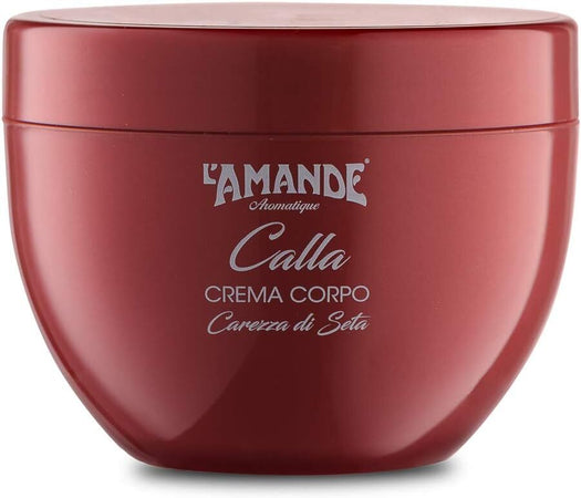 L'amande - Crema Corpo Idratante Pelle Secca Con Acido Ialuronico E Vitamina E, Antiossidante Delicata E Nutriente, Crema Corpo Profumata Rosa E Gelsomino Per Pelle Morbida E Vellutata - Calla 300 Ml