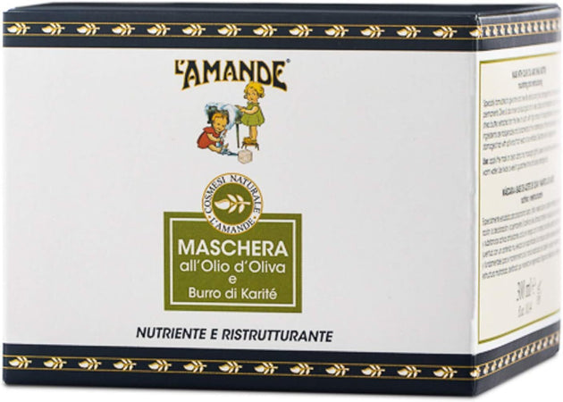 L'amande - Maschera per Capelli All'olio D'oliva E Burro Di Karite' - Nutriente E Ristrutturante 300 ml