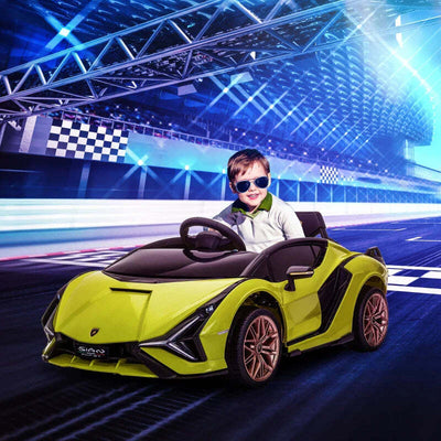 Lamborghini-Macchina-Elettrica-per-Bambini-12V-con-Fari-e-Musica,-Telecomando-e-Velocità-3-5km/h,-Età-3-5-Anni,-108x62x40cm,-Verde-NB9370-171V90GNNB9