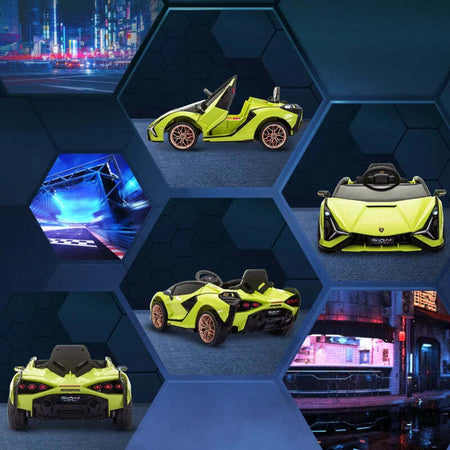 Lamborghini-Macchina-Elettrica-per-Bambini-12V-con-Fari-e-Musica,-Telecomando-e-Velocità-3-5km/h,-Età-3-5-Anni,-108x62x40cm,-Verde-NB9370-171V90GNNB9