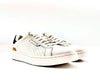 LAMBORGHINI Sneakers tennis in pelle bianca e oro
