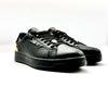 LAMBORGHINI Sneakers tennis in pelle nera e oro