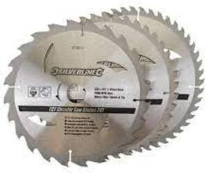 Lame per seghe circolari in TCT da 24, 40, 48 denti 3 p.zi 235 x 30 anelli 25 e 16 mm