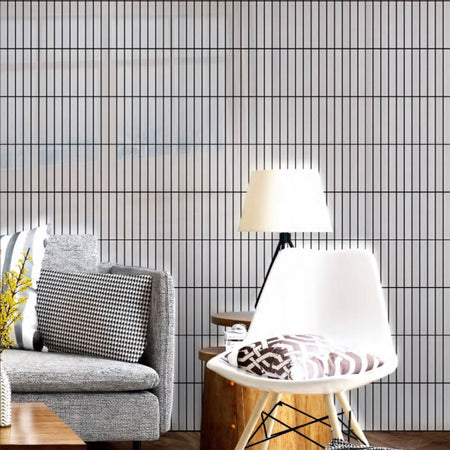 Piastrelle 3D Autoadesive in PET acustiche e isolanti 30x30cm (4mm spessore) LAMELLI CARRARA - Eternal Parquet