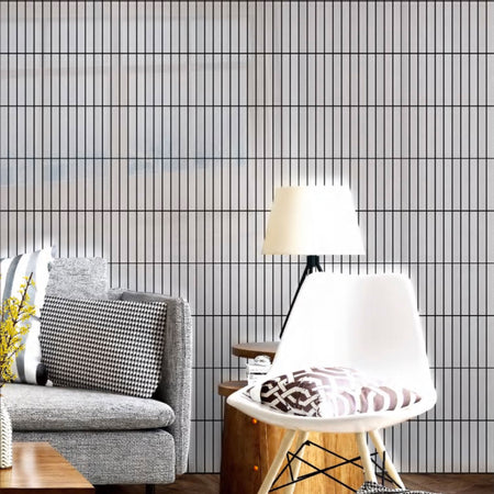 Piastrelle 3D Autoadesive in PET acustiche e isolanti 30x30cm (4mm spessore) LAMELLI CARRARA - Eternal Parquet