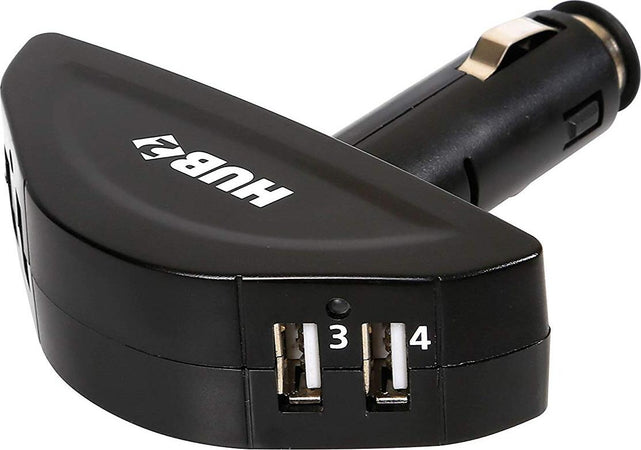 Lampa-38961-Spinotto-Accendisigari,-12/24V-Snodato-con-4-Porte-USB