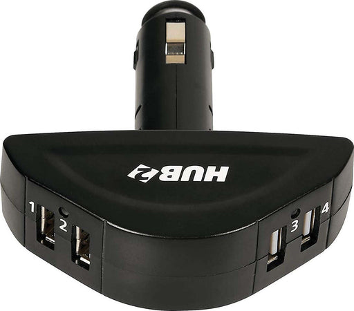 Lampa-38961-Spinotto-Accendisigari,-12/24V-Snodato-con-4-Porte-USB