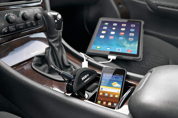 Lampa-38961-Spinotto-Accendisigari,-12/24V-Snodato-con-4-Porte-USB