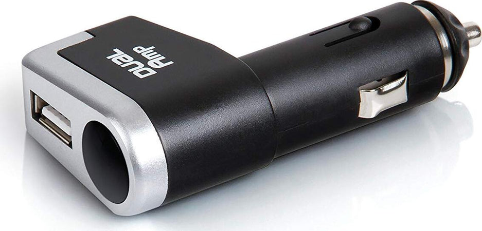 Lampa-39022-Trasformatore-Dual-Amp-con-Presa-USB,-12/24V