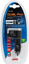 Lampa-39022-Trasformatore-Dual-Amp-con-Presa-USB,-12/24V
