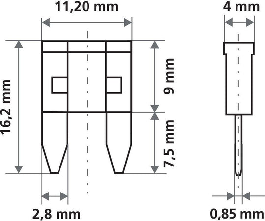 Lampa-70196-Minifusibili-Lamellari-con-LED-Amperaggio-Assortito,-10-Pezzi