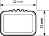 LAMPA-N15021-Coppia-Barre-Portatutto-in-Acciaio-Quadra,-127-cm