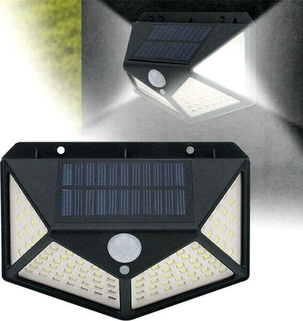 Lampada 100 LED Faretto Esterno Energia Solare 1W Sensore Movimento 600lm ip65 Illuminazione/Illuminazione per esterni/Proiettori Zencoccostore - Formia, Commerciovirtuoso.it