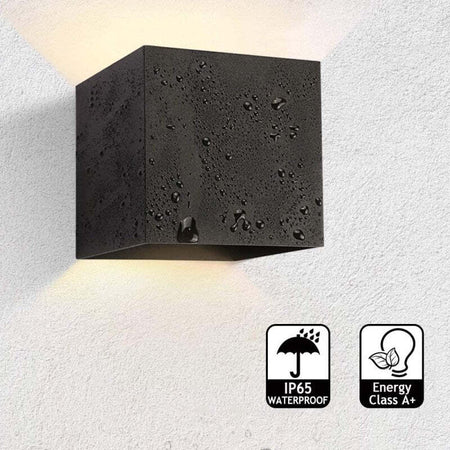 Lampada 12w COB LED Cubo Applique Parete NERO 220V Luce Biemissione 1200lm Regolabile IP65 Illuminazione/Illuminazione per esterni/Lampade da parete Zencoccostore - Formia, Commerciovirtuoso.it