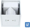 Lampada 12W da parete a LED con Angolo di Illuminazione Regolabile Applique per Esterni Interni COB Quadrato 10CM Bianco Luce bianco caldo 3000K [Classe di efficienza energetica A+]