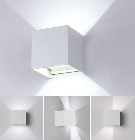 Lampada 12W da Parete LED Angolo Visualizzazione Regolabile Applique Esterni IP65 10CM 6000K