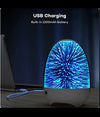 Lampada A Led Luce Notte 3d Cassa Bluetooth Integrata Effetto Fuochi Artificio