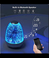 Lampada A Led Luce Notte 3d Cassa Bluetooth Integrata Effetto Fuochi Artificio