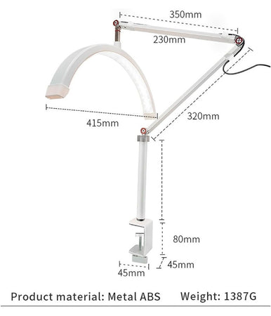 Lampada A Led Per Extension Ciglia Da 16" Con Supporto Telefono Unghie Tatuaggi