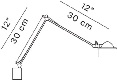 Luceplan Berenice Lampada a Parete misura 30+30