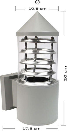 Lampada A Parete Per Esterno Ip55 Lampioncino Muro Giardino Terrazzo E27 Es25 Articoli da Giardino > Illuminazione da esterno > Applique da esterno Trade Shop italia - Napoli, Commerciovirtuoso.it