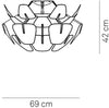 Lampada a soffitto Luceplan Hope D66/12p