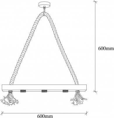 Lampada a sospensione 3x attacco E27 Rurale Legno & Corda Sheen Illuminazione/Illuminazione per interni/Lampadari lampade a sospensione e plafoniere/Lampade a sospensione Scontolo.net - Potenza, Commerciovirtuoso.it