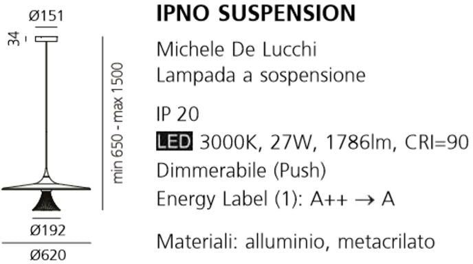 Lampada a sospensione Artemide Ipno Sospensione