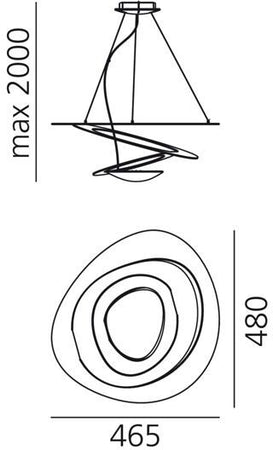 Lampada a sospensione Artemide Pirce micro led