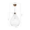 Lampada a sospensione ciondolo Umay ASZ1314 metallo bianco
