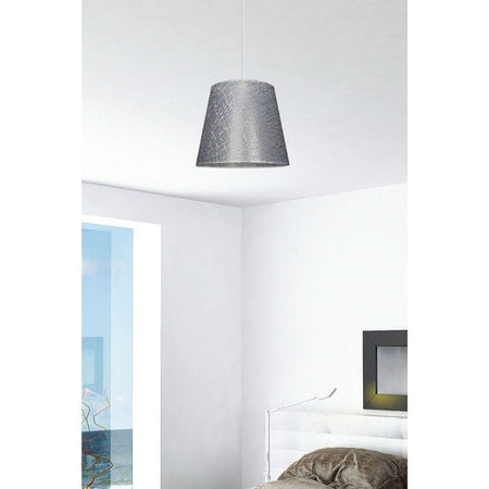 Lampada a sospensione Conic ASZ0777 in tessuto grigio