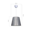 Lampada a sospensione Conic ASZ0777 in tessuto grigio