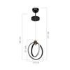 Lampada a sospensione Felicia due cerchi Led ASZ1591