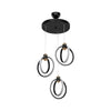 Lampada a sospensione Felicia tre punti luce cerchi LED ASZ1593