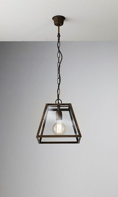 Lampada a sospensione Il Fanale London triangolare piccolo 1 luce