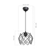 Lampada a sospensione Koza MDL3852 gabbia nero