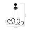 Lampada a sospensione LED Afra forma spirale nera MDL4441