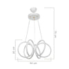 Lampada a sospensione LED Ilya forma spirale bianca MDL4439